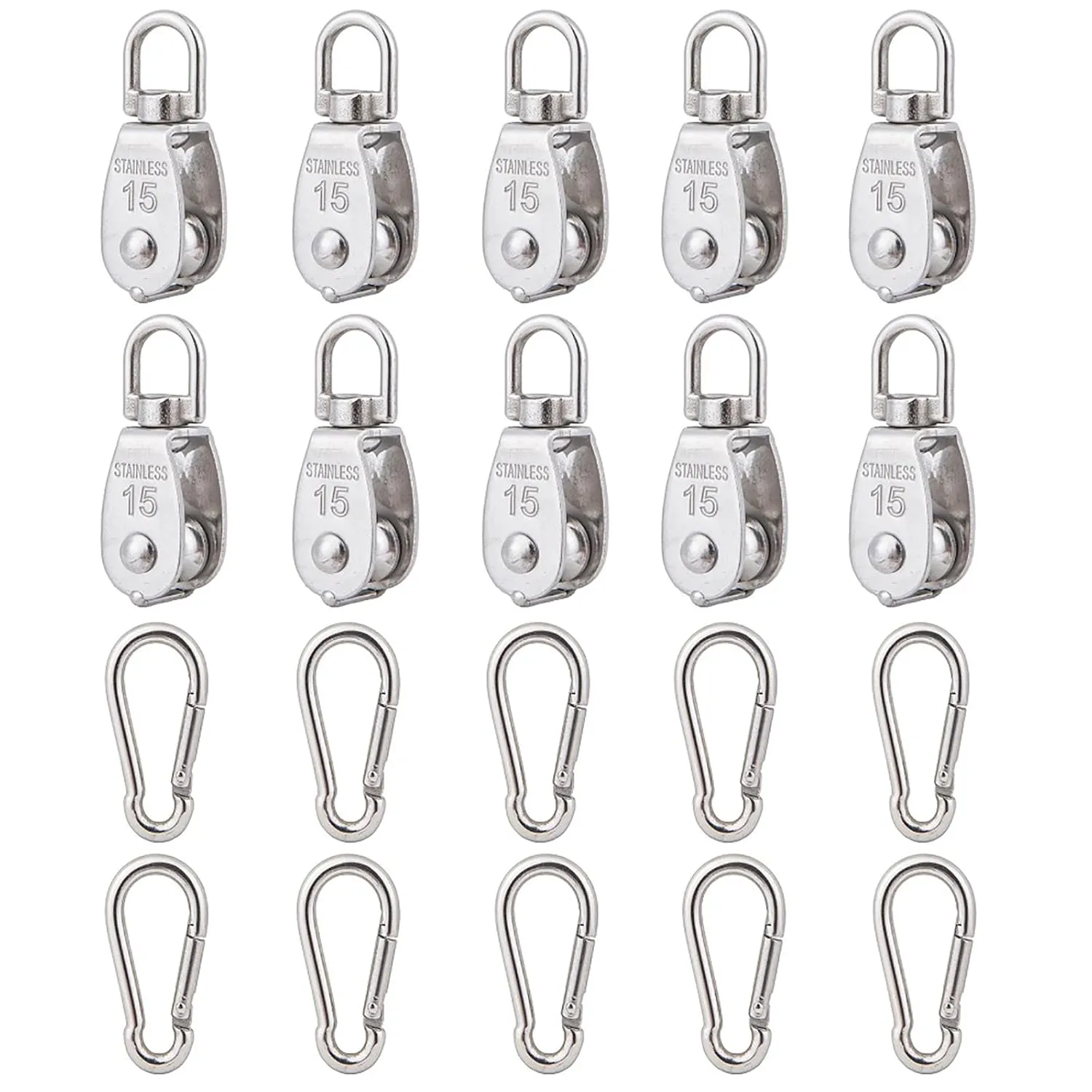 10PCS 304 Stainless Steel M15 Pulley