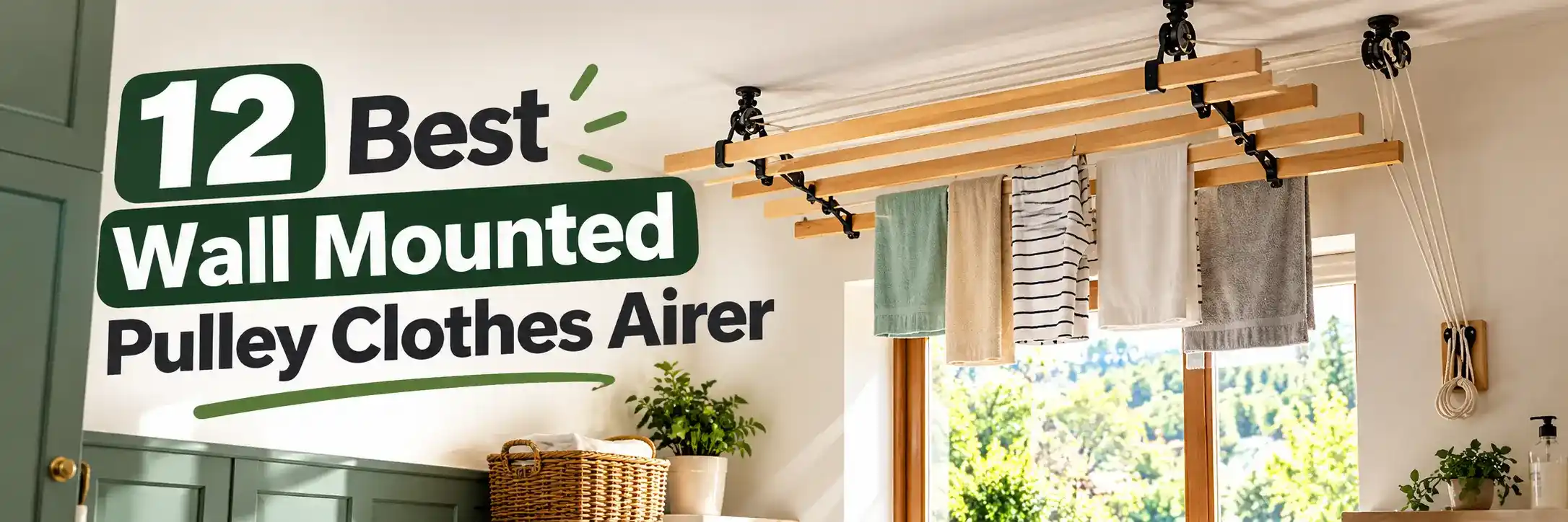 12 Best Wall Mounted Pulley Clothes Airer for indoor clothes drying