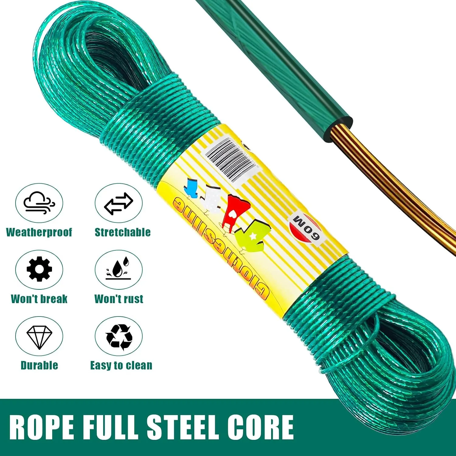 YUNSTK 60M Washing Line
