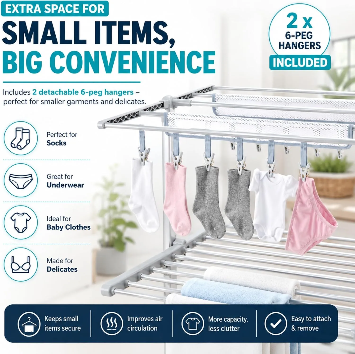 GlamHaus Digital Electric Clothes Airer with Cover