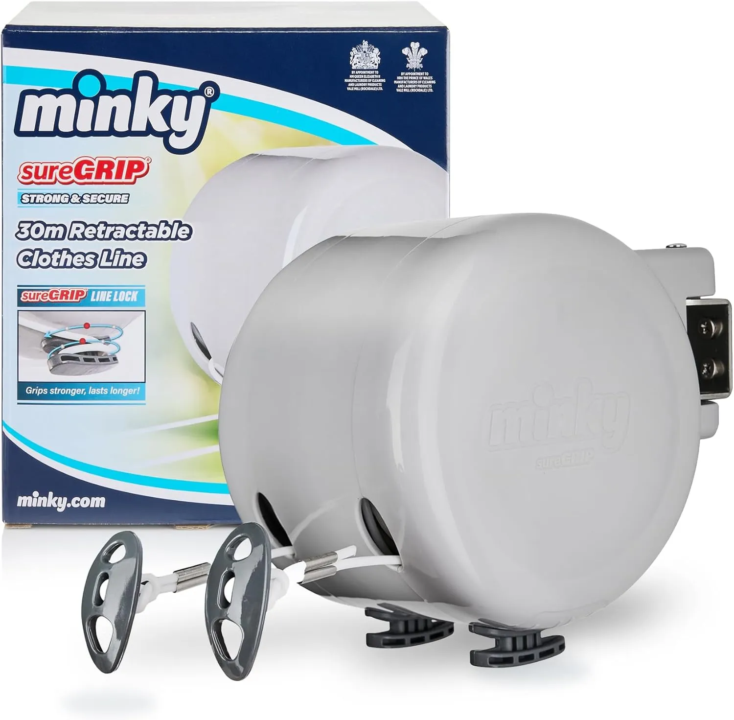 Minky 30m double retractable washing line