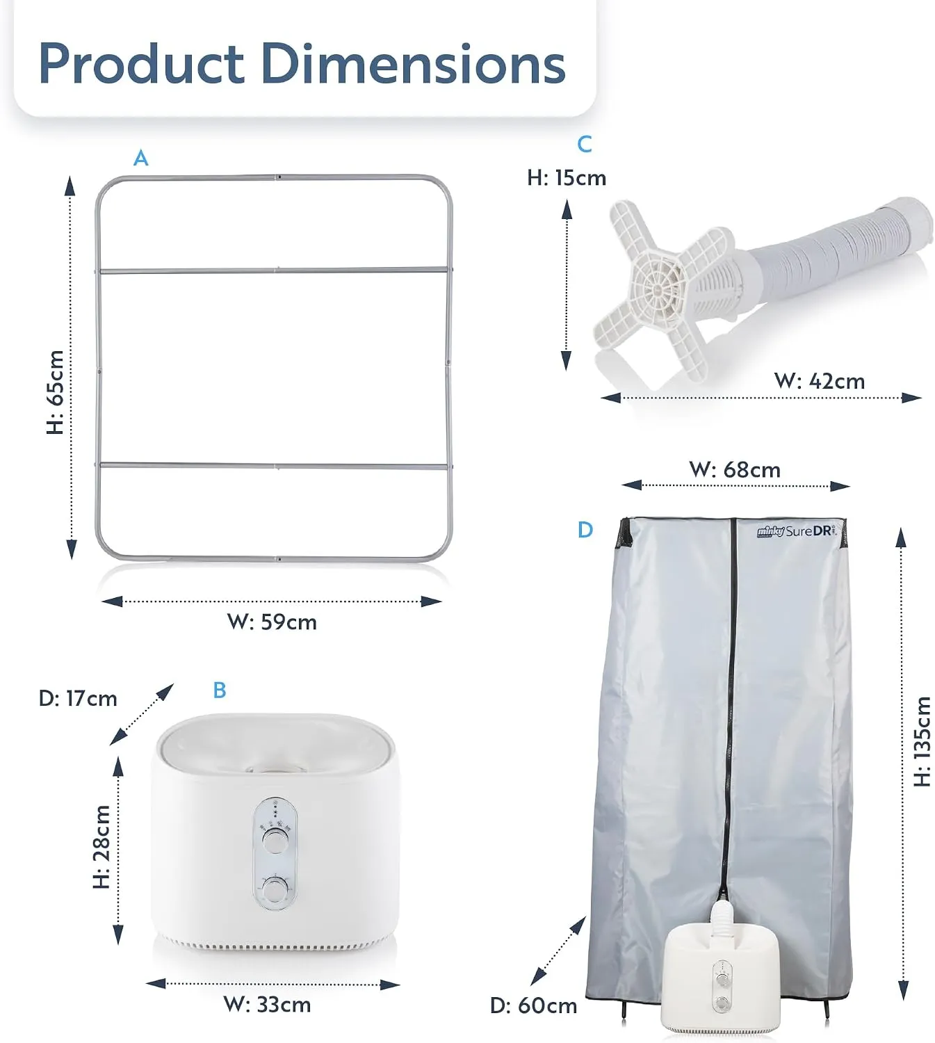 Minky SureDri Heat Pod Drying System (Airer not included)
