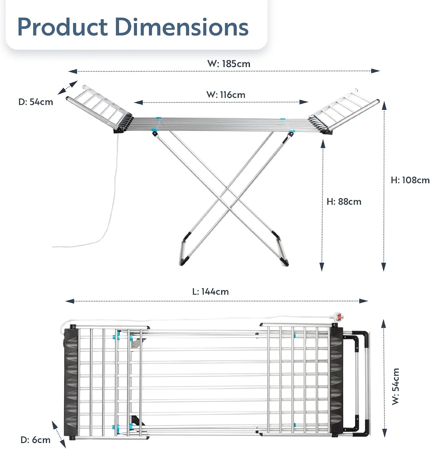 Minky SureDRI XL Winged Heated Clothes Airer with Cover