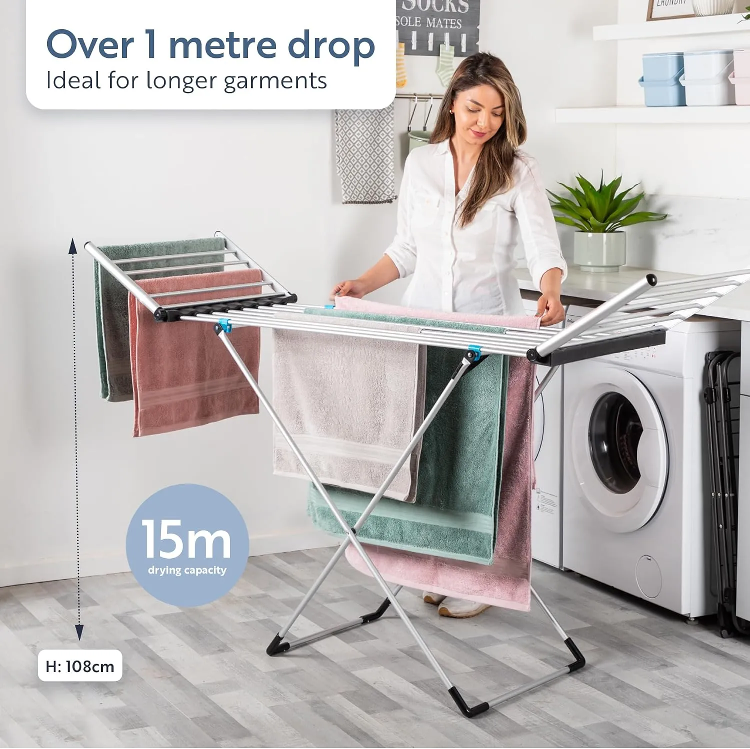 Minky SureDRI XL Winged Heated Clothes Airer with Cover