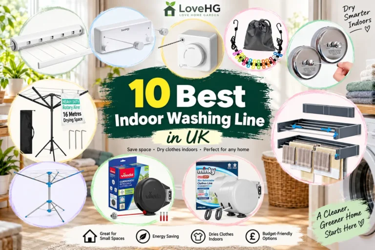10 best indoor washing lines in the UK, including retractable washing lines, rotary airers and fold-out drying racks.