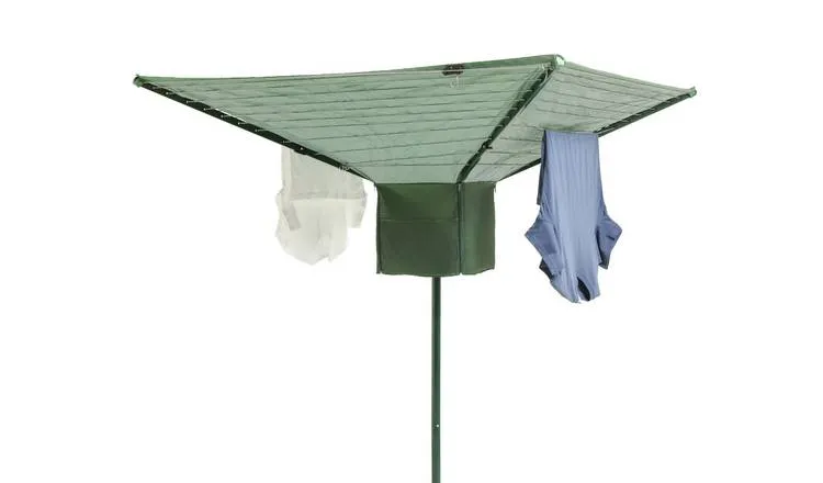 Argos Home 45m four-arm rotary airer with shower cover