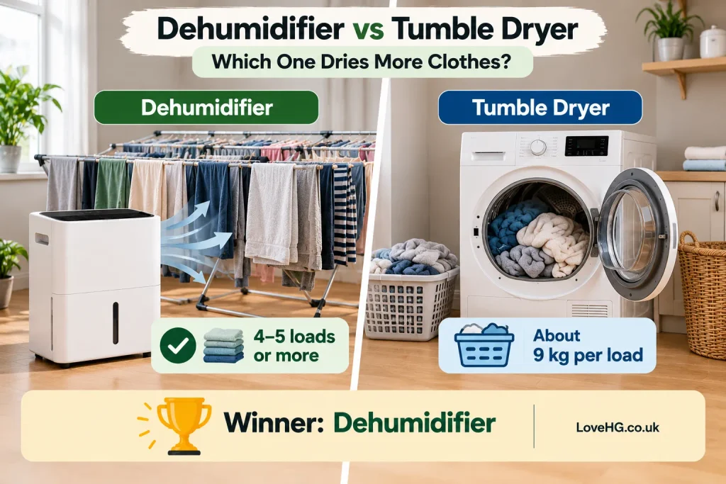 Dehumidifier vs Tumble Dryer: Which One Dries More Clothes
