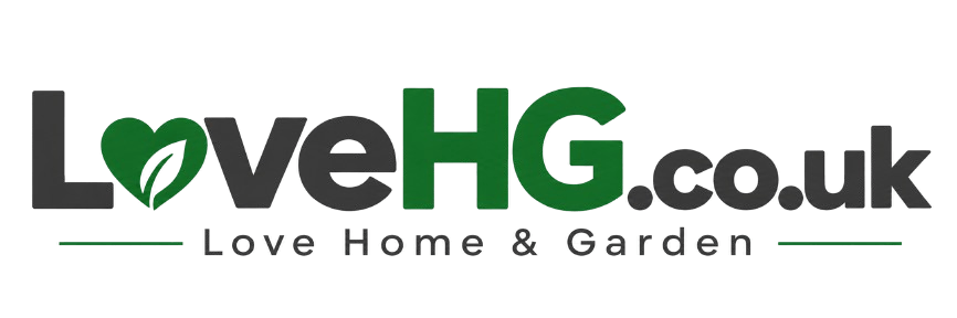 LoveHG.co.uk logo with a green heart and leaf symbol, dark grey text, and the tagline “Love Home & Garden” beneath it.