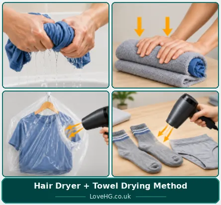 Hair dryer and towel drying method